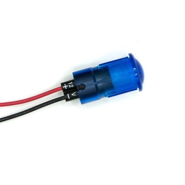 Dialight 14.7Mm Flt Bl 24Vdc W/Leads 653-1404-103F